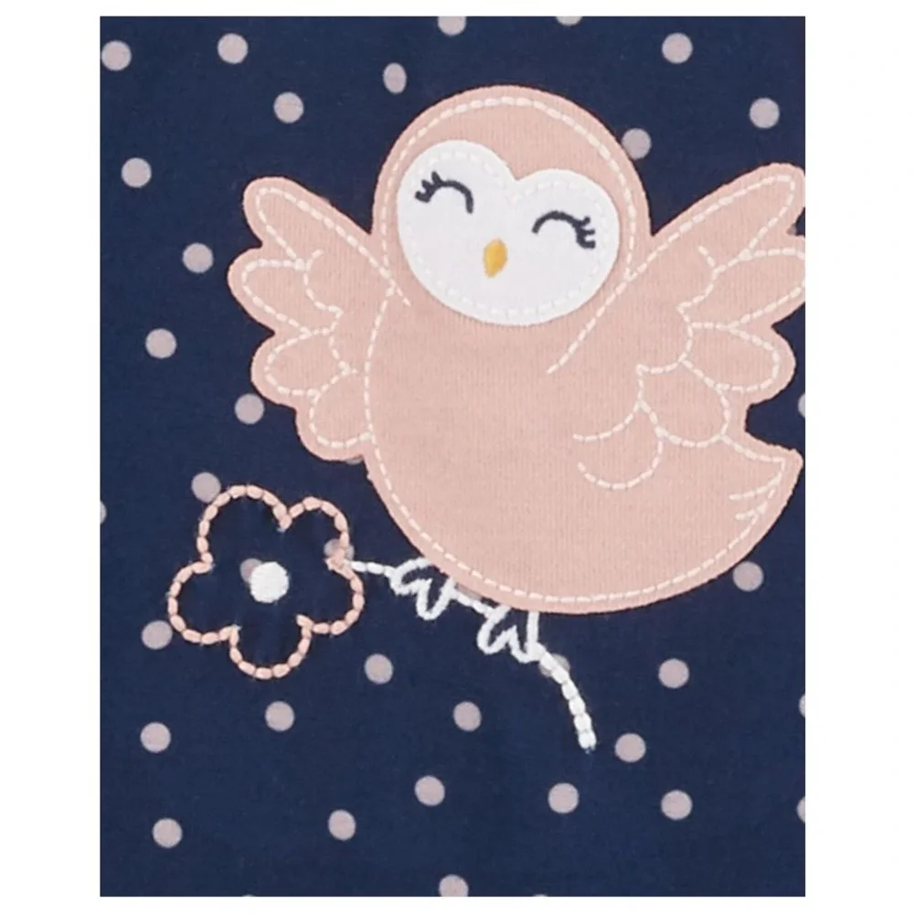 Carters Owl‎ Flower Nightgown Lot Girl 8 10 Long Short Sleeve Red Navy Polka Dot